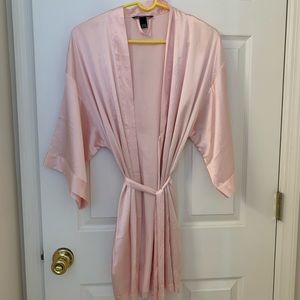 Victorias Secret Pink Satin Robe